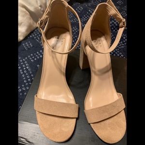Nude Block Heel Sandals like new! Worn once